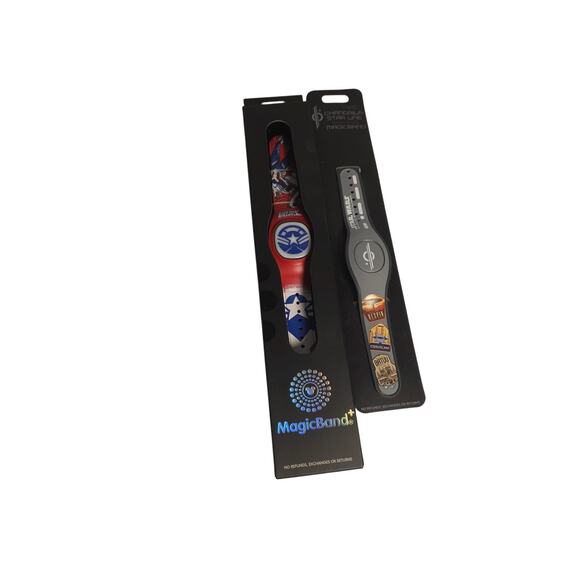NWT Bundle of 2 Magic Bands ( 1 + ) Captain America Hyperion Star Wars Disney - Picture 1 of 2